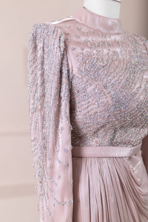 Ahenk Tesettür Abiye - FioraofDress - tesettur - abiye - Pudra - 38 - hijab - evening - dress