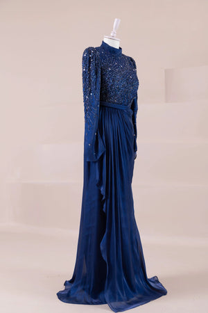 Ahenk Tesettür Abiye - FioraofDress - tesettur - abiye - lacivert - 38 - hijab - evening - dress