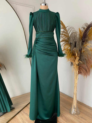 Alina Abiye - FioraofDress - tesettur - abiye - 48 - soğan kabuğu - hijab - evening - dress