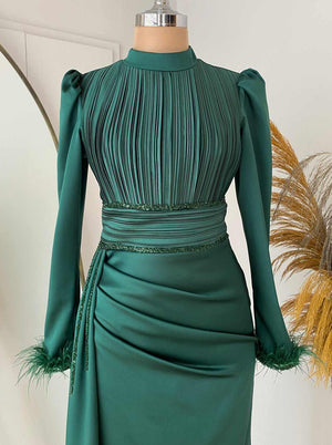 Alina Abiye - FioraofDress - tesettur - abiye - 48 - soğan kabuğu - hijab - evening - dress