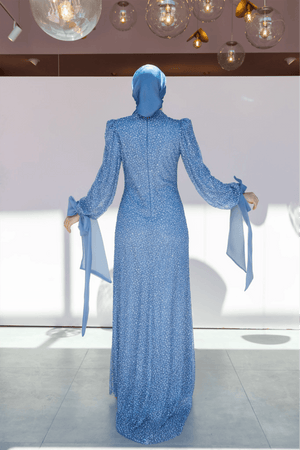 Alina Tesettür Abiye - FioraofDress - tesettur - abiye - 48 - Mavii - hijab - evening - dress