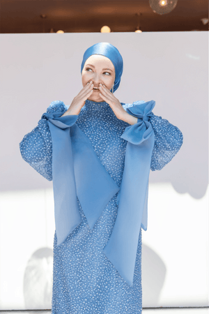 Alina Tesettür Abiye - FioraofDress - tesettur - abiye - 48 - Mavii - hijab - evening - dress