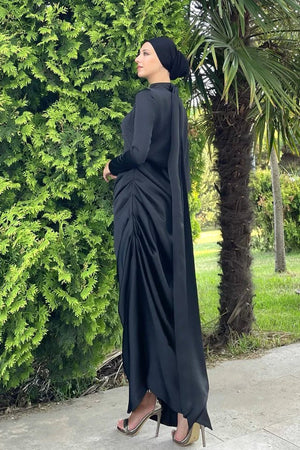 Almira Siyah Tesettür Abiye - FioraofDress - tesettur - abiye - 44 - SİYAH - hijab - evening - dress