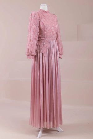 Alora Tesettür Abiye - FioraofDress - tesettur - abiye - PEMBE - 38 - hijab - evening - dress