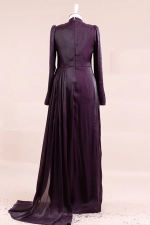 Amaris Tesettür Abiye - FioraofDress - tesettur - abiye - Ametist Moru - 38 - hijab - evening - dress