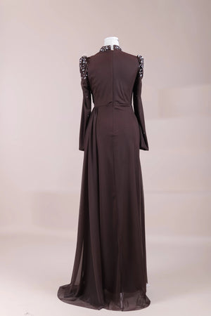 Aris Tesettür Abiye - FioraofDress - tesettur - abiye - KAHVERENGİ - 38 - hijab - evening - dress