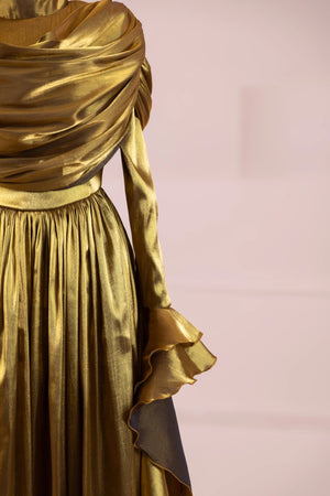 Arvia Tesettür Abiye - FioraofDress - tesettur - abiye - GOLD - 36 - hijab - evening - dress