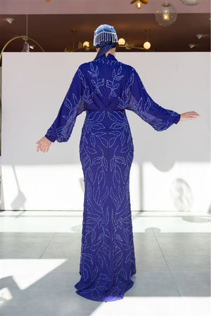 Asel Tesettür Abiye - FioraofDress - tesettur - abiye - SAX - 38 - hijab - evening - dress