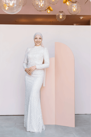 Asilen Tesettür Abiye - FioraofDress - tesettur - abiye - 44 - Taş - hijab - evening - dress