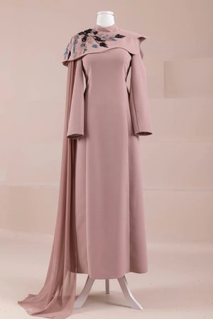 Asilta Tesettür Abiye - FioraofDress - tesettur - abiye - Gül Kurusu - 38 - hijab - evening - dress