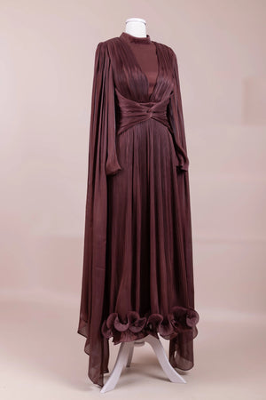 Ayrez Tesettür Abiye - FioraofDress - tesettur - abiye - bery burgundy - 38 - hijab - evening - dress