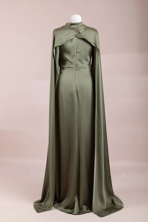 Ayza Tesettür Abiye - FioraofDress - tesettur - abiye - haki - 38 - hijab - evening - dress