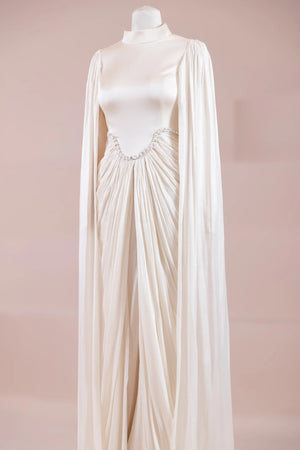 Belin Tesettür Abiye - FioraofDress - tesettur - abiye - krem - 36 - hijab - evening - dress