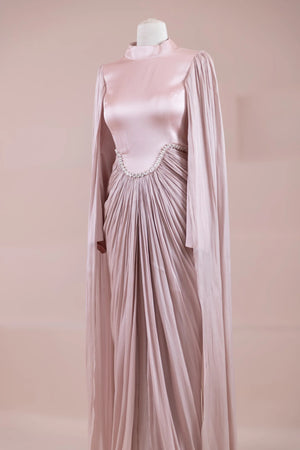 Belin Tesettür Abiye - FioraofDress - tesettur - abiye - Pudra - 36 - hijab - evening - dress