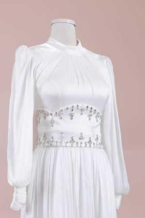 Belora Tesettür Abiye - FioraofDress - tesettur - abiye - Beyaz - 38 - hijab - evening - dress