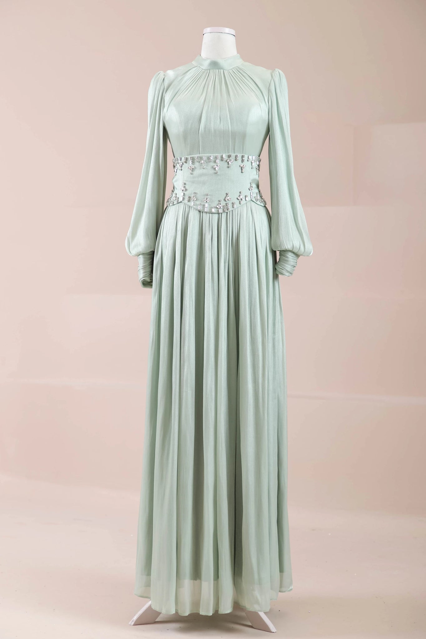 Belora Tesettür Abiye - FioraofDress - tesettur - abiye - mint - 38 - hijab - evening - dress