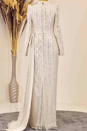 Berguzar Tesettür Abiye - FioraofDress - tesettur - abiye - bejj - 38 - hijab - evening - dress