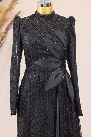 Berguzar Tesettür Abiye - FioraofDress - tesettur - abiye - Siyahh - 38 - hijab - evening - dress