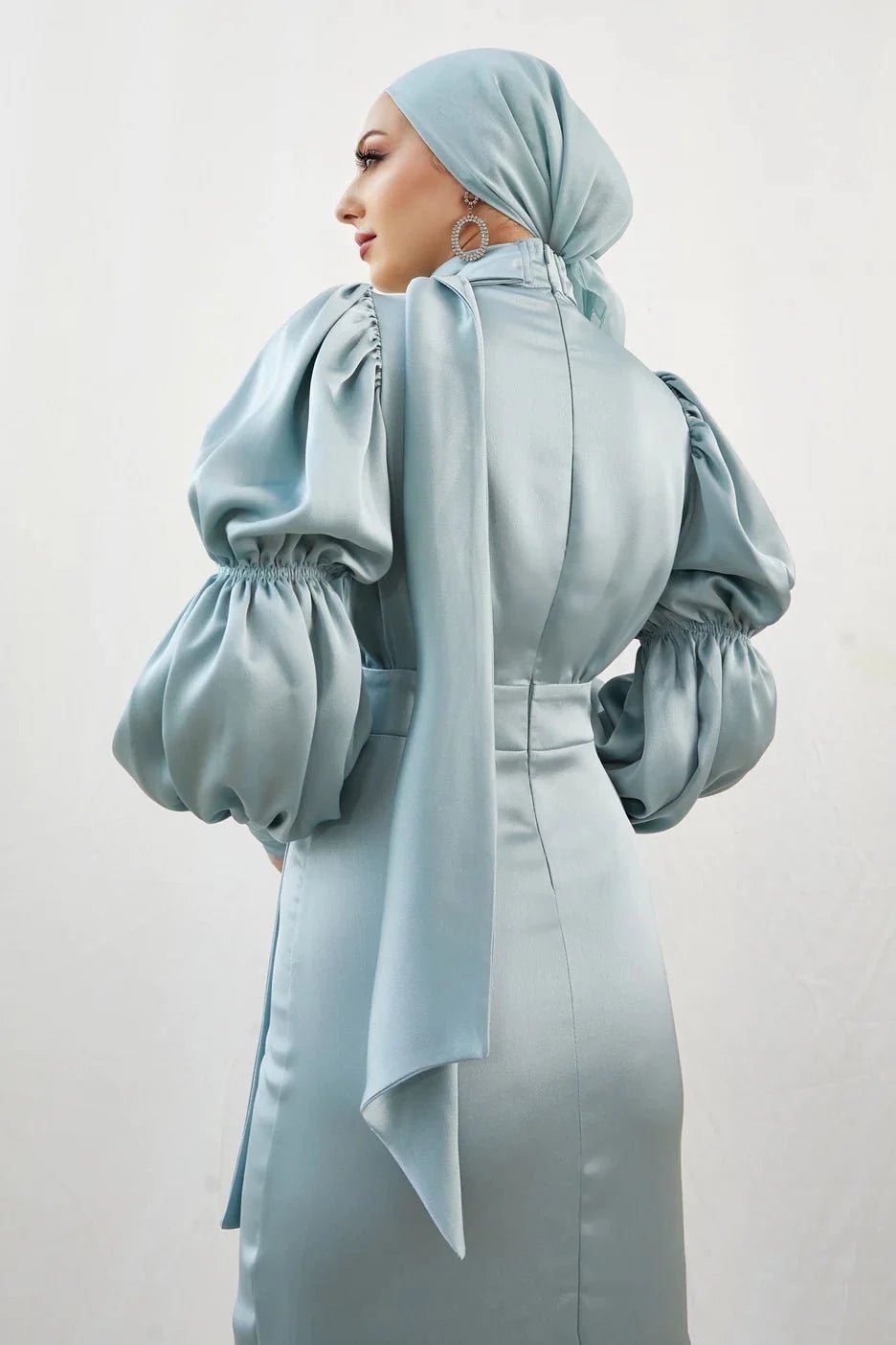 Birsu Su Yeşili Tesettür Abiye - FioraofDress - tesettur - abiye - 44 - SU YEŞİLİ - hijab - evening - dress