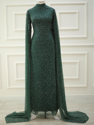 Camelia Tesettür Abiye - FioraofDress - tesettur - abiye - 48 - zümrüt - hijab - evening - dress