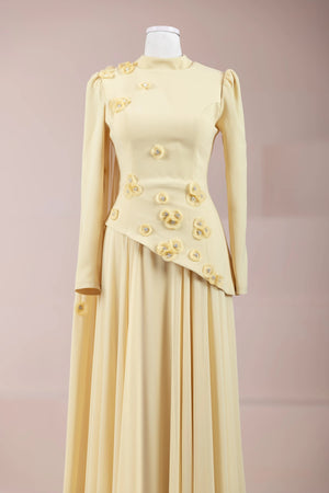 Çeliva Tesettür Abiye - FioraofDress - tesettur - abiye - Safran - 38 - hijab - evening - dress