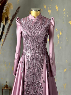 Damla Tesettür Abiye Lila - FioraofDress - tesettur - abiye - 48 - hijab - evening - dress