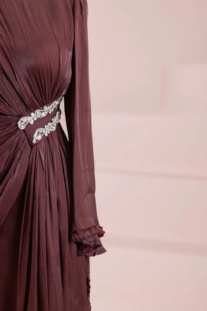 Dera Tesettür Abiye - FioraofDress - tesettur - abiye - bery burgundy - 38 - hijab - evening - dress