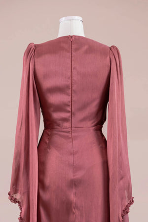 Dera Tesettür Abiye - FioraofDress - tesettur - abiye - Berry - 38 - hijab - evening - dress