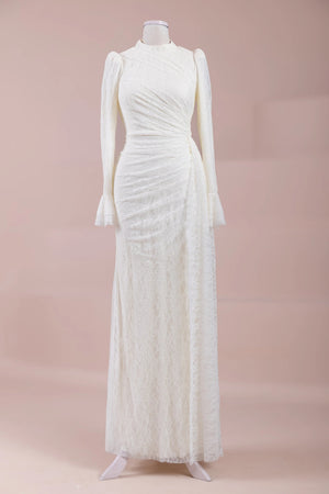 Dorey Tesettür Abiye - FioraofDress - tesettur - abiye - Ekru - 38 - hijab - evening - dress