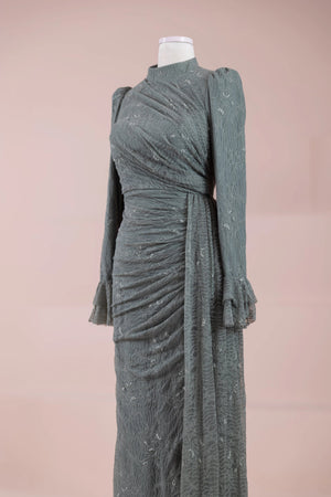 Dorey Tesettür Abiye - FioraofDress - tesettur - abiye - haki - 38 - hijab - evening - dress