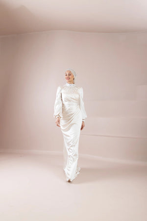 Duru Tesettür Abiye - FioraofDress - tesettur - abiye - Ekru - 38 - hijab - evening - dress