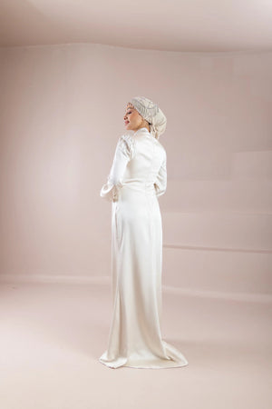 Duru Tesettür Abiye - FioraofDress - tesettur - abiye - Ekru - 38 - hijab - evening - dress
