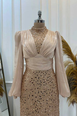 Ella Tesettür Abiye - FioraofDress - tesettur - abiye - rose - 38 - hijab - evening - dress