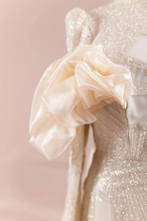 Eloura Tesettür Abiye - FioraofDress - tesettur - abiye - krem - 38 - hijab - evening - dress