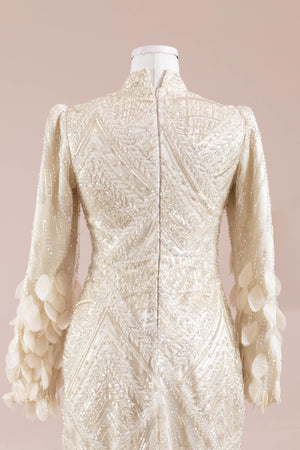 Elyse Tesettür Abiye - FioraofDress - tesettur - abiye - krem - 38 - hijab - evening - dress