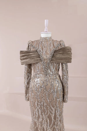 Empress Tesettür Abiye - FioraofDress - tesettur - abiye - Mocha - 36 - hijab - evening - dress