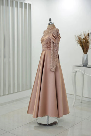 Endam Tesettür Abiye - FioraofDress - tesettur - abiye - 52 - rose - hijab - evening - dress