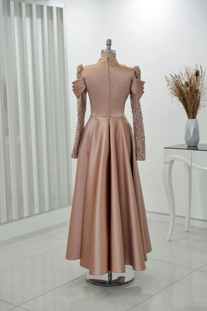 Endam Tesettür Abiye - FioraofDress - tesettur - abiye - 52 - rose - hijab - evening - dress