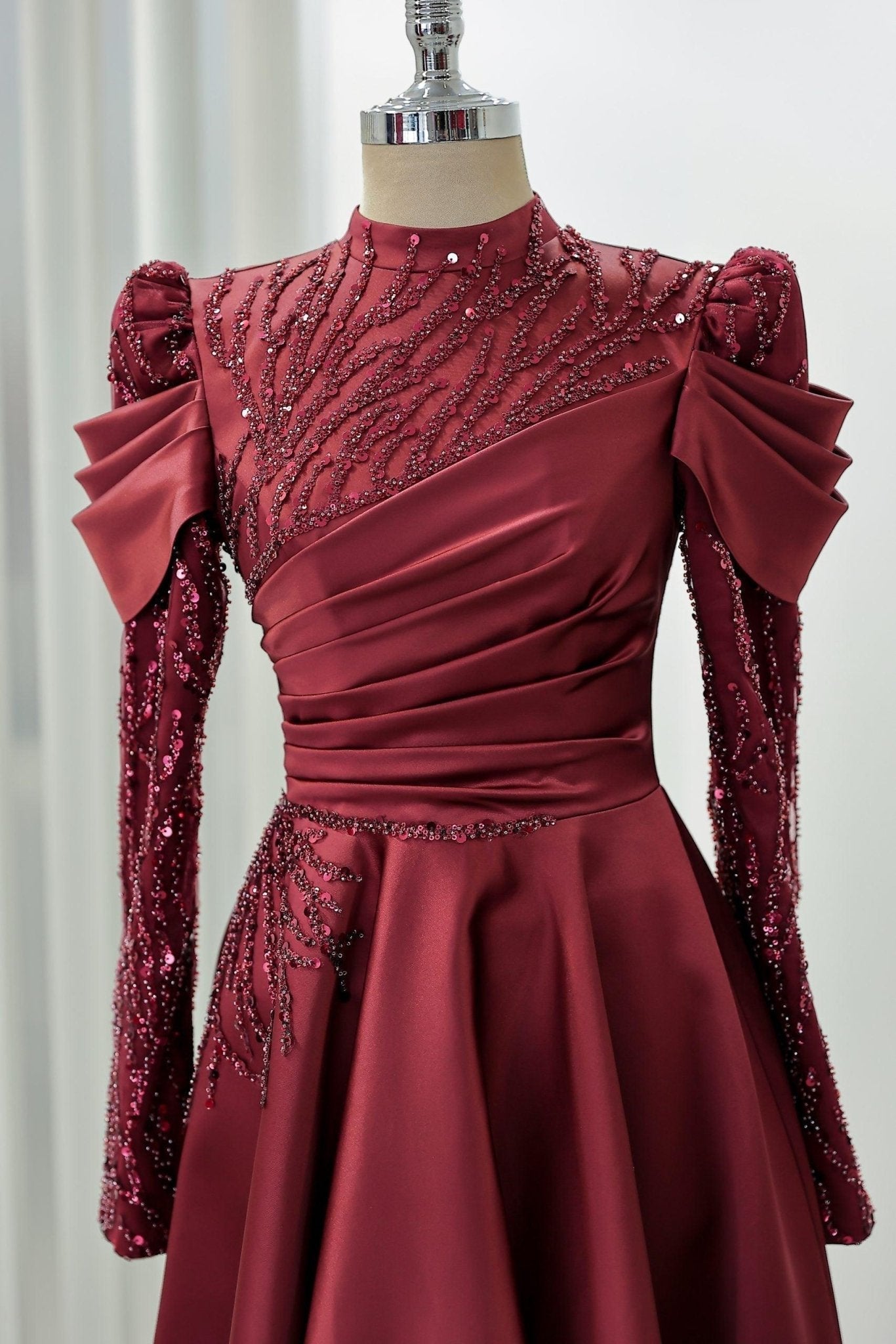 Endam Tesettür Abiye - FioraofDress - tesettur - abiye - 52 - BORDO - hijab - evening - dress