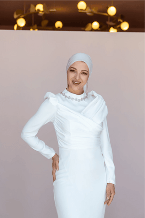 Esperanza Tesettür Abiye - FioraofDress - tesettur - abiye - 44 - Beyaz - hijab - evening - dress