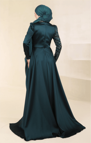 Ester Tesettür Abiye - FioraofDress - tesettur - abiye - 44 - zümrüt - hijab - evening - dress