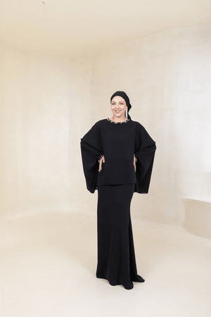 Eveline Tesettür Abiye - FioraofDress - tesettur - abiye - 44 - Siyahh - hijab - evening - dress