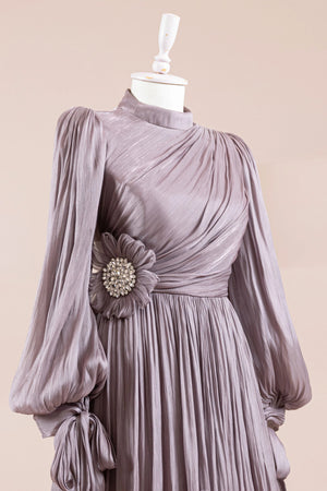 Flora Tesettür Abiye - FioraofDress - tesettur - abiye - Morr - 38 - hijab - evening - dress