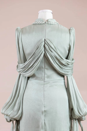 Galadriel Tesettür Abiye - FioraofDress - tesettur - abiye - mint yeşili - 38 - hijab - evening - dress