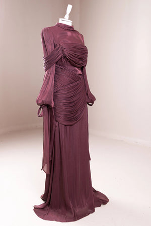 Galadriel Tesettür Abiye - FioraofDress - tesettur - abiye - bery burgundy - 38 - hijab - evening - dress