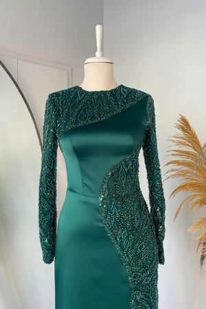 Hailey Abiye - FioraofDress - tesettur - abiye - 48 - zümrüt - hijab - evening - dress