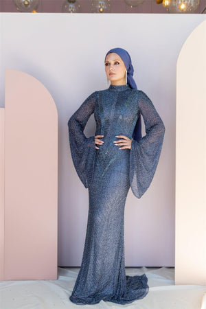 Handmade Embroidered AH1025 - FioraofDress - tesettur - abiye - 48 - hijab - evening - dress