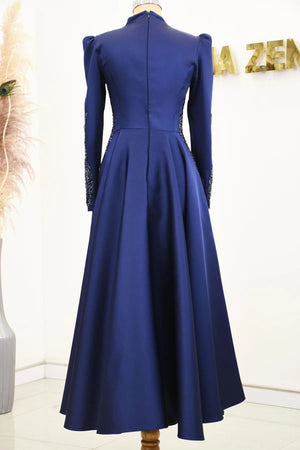 Holly Tesettür Abiye - FioraofDress - tesettur - abiye - LACİVERT - 38 - hijab - evening - dress
