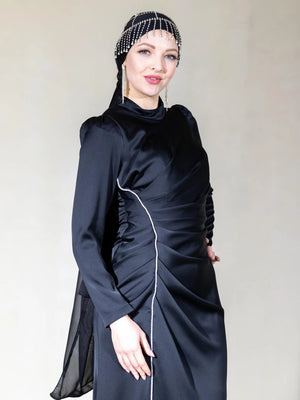 İnci Taş Tesettür Abiye - FioraofDress - tesettur - abiye - 42 - Siyahh - hijab - evening - dress