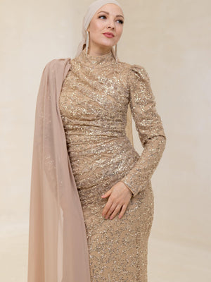 Işıl Tesettür Abiye - FioraofDress - tesettur - abiye - 44 - Beyaz - hijab - evening - dress